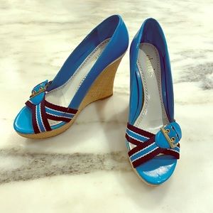 Charles David blue wedges